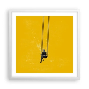 Plagát v bielom ráme - Deň ako každý iný - 50x50 cm