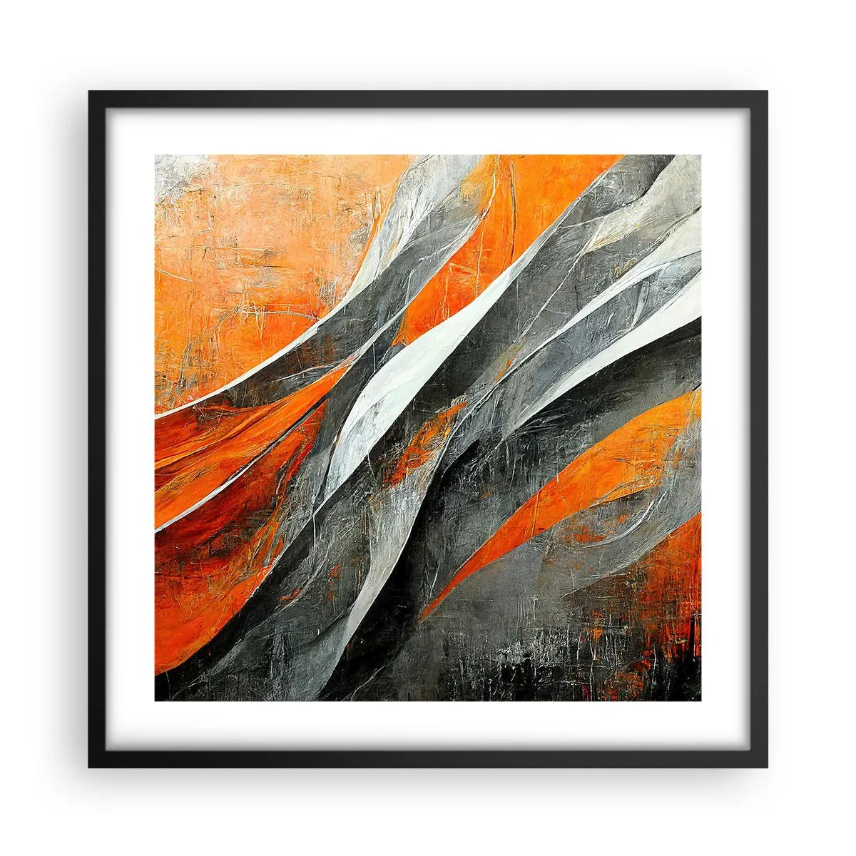 Plagát v čiernom ráme - Žiar a chlad - 50x50 cm