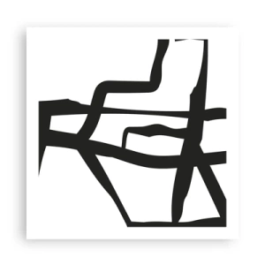 Plagát - Čiernobiela konštrukcia - 60x60 cm