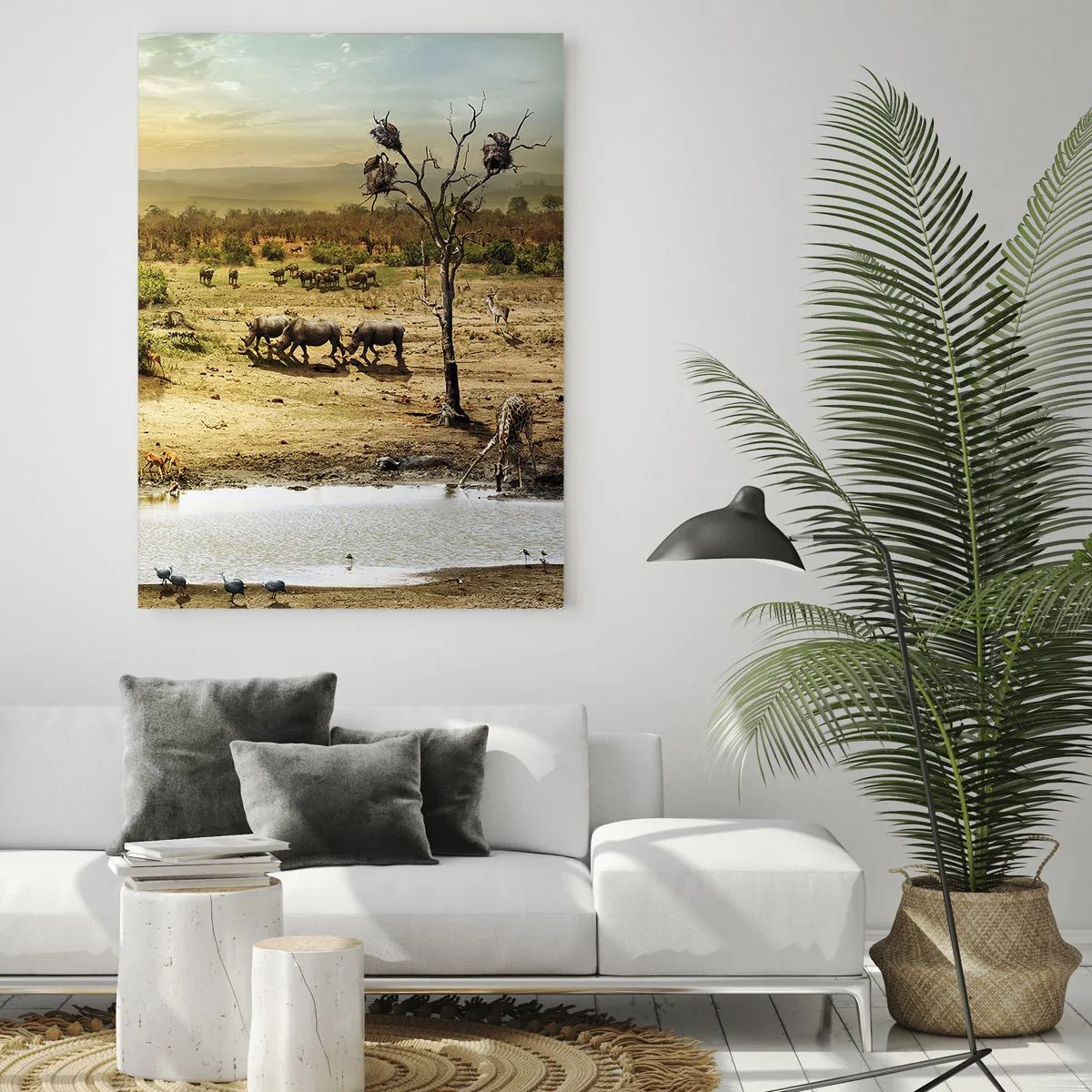Obraz na skle - „Z raja opäť pramenila rieka…“ - 70x100 cm