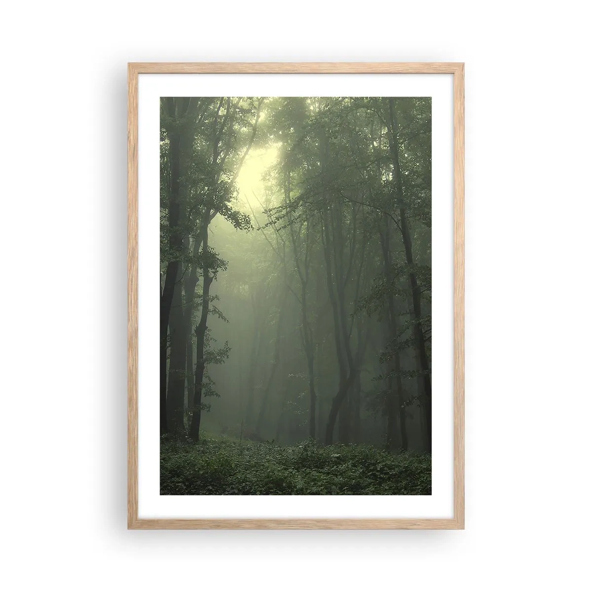 Plagát v ráme zo svetlého duba - Než sa prebudí - 50x70 cm