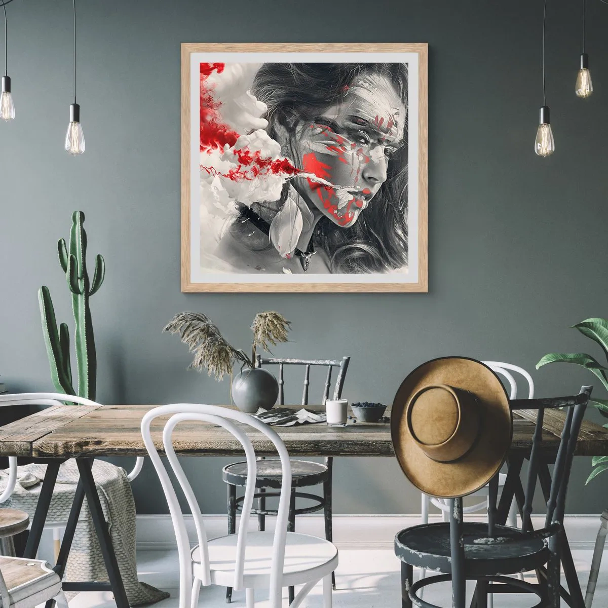 Plagát v ráme zo svetlého duba - V škárach absurdity - 30x30 cm