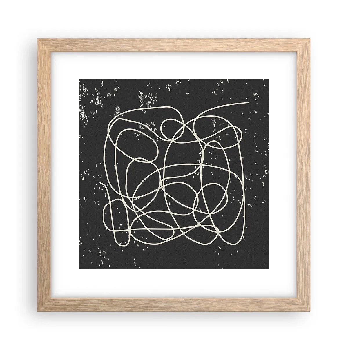 Plagát v ráme zo svetlého duba - Túlanie myslí - 30x30 cm