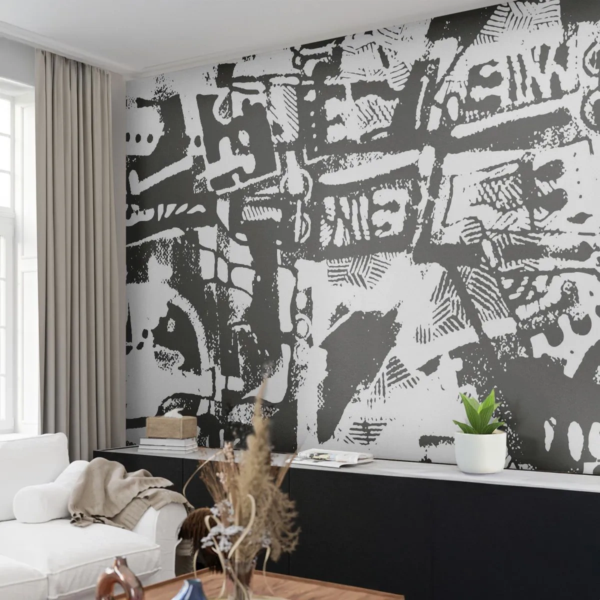 Fototapeta Premium Canvas - Poriadok alebo chaos? - Abstrakcia, Grafika, Kus - 250x175 cm