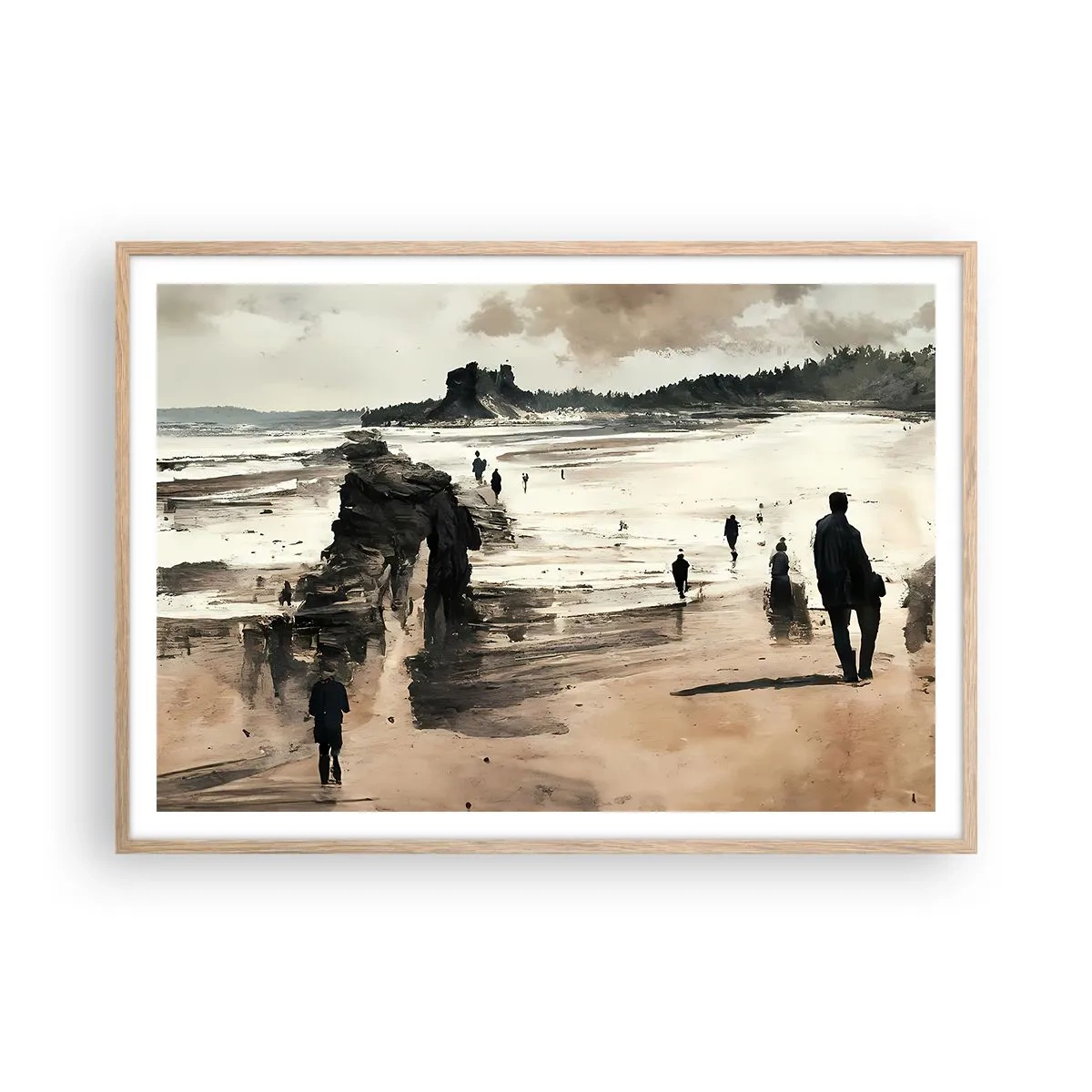 Plagát v ráme zo svetlého duba - Vyvolaní - 100x70 cm