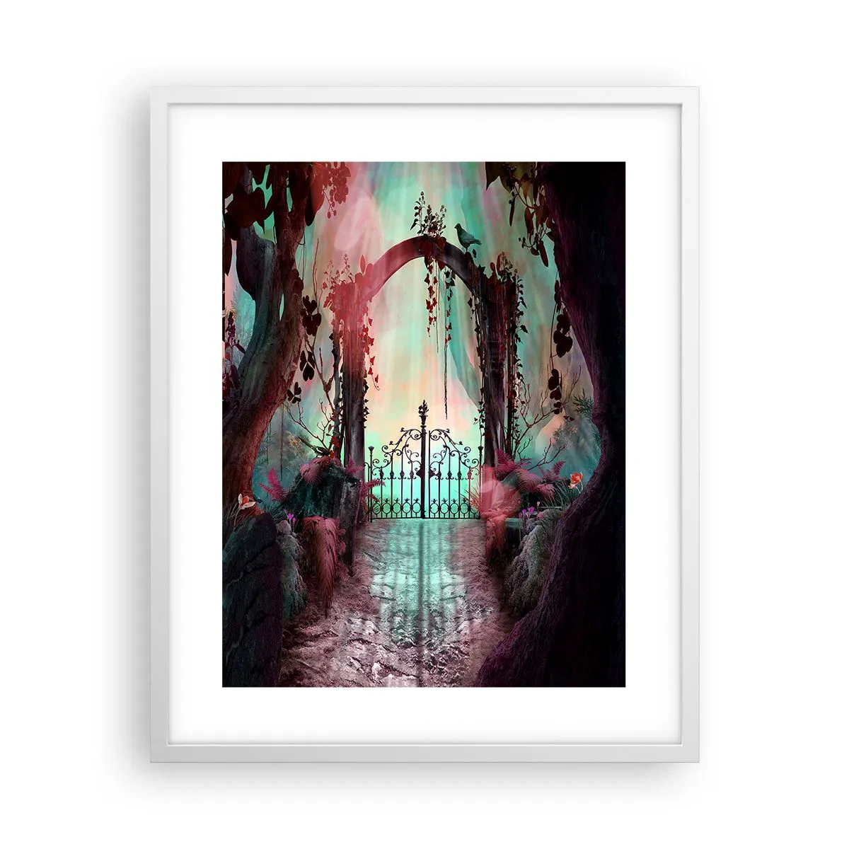 Plagát v bielom ráme - Tajná záhrada - 40x50 cm