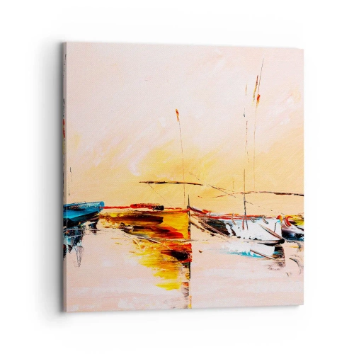 Obraz na plátne - Večer v prístave - 70x70 cm