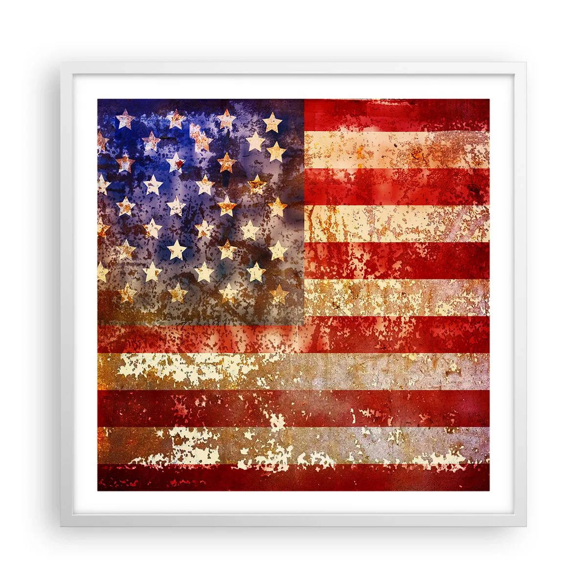 Plagát v bielom ráme - Chvála nekončí - 60x60 cm