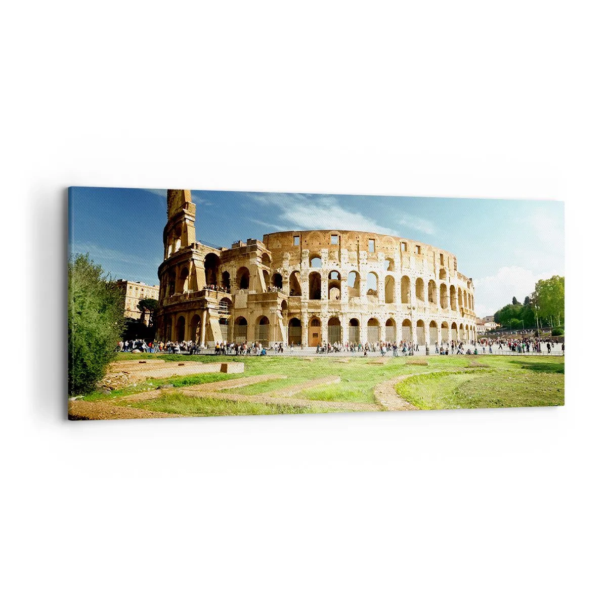Obraz na plátne - Ešte je počuť hrkanie zbraní - 120x50 cm