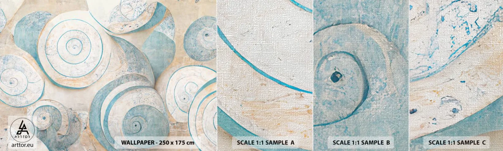 Vzorka fototapety Premium Canvas - Čo skrýva mušľa? - Minimalizmus, Mušle, Svetlý - 100x30 cm