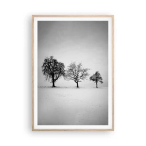 Plagát v ráme zo svetlého duba - O čom sníva? - 70x100 cm