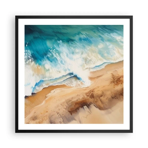 Plagát v čiernom ráme - Vlna, ktorá sa vracia - 60x60 cm