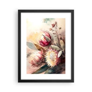 Plagát v čiernom ráme - Z profilu a en face - 30x40 cm