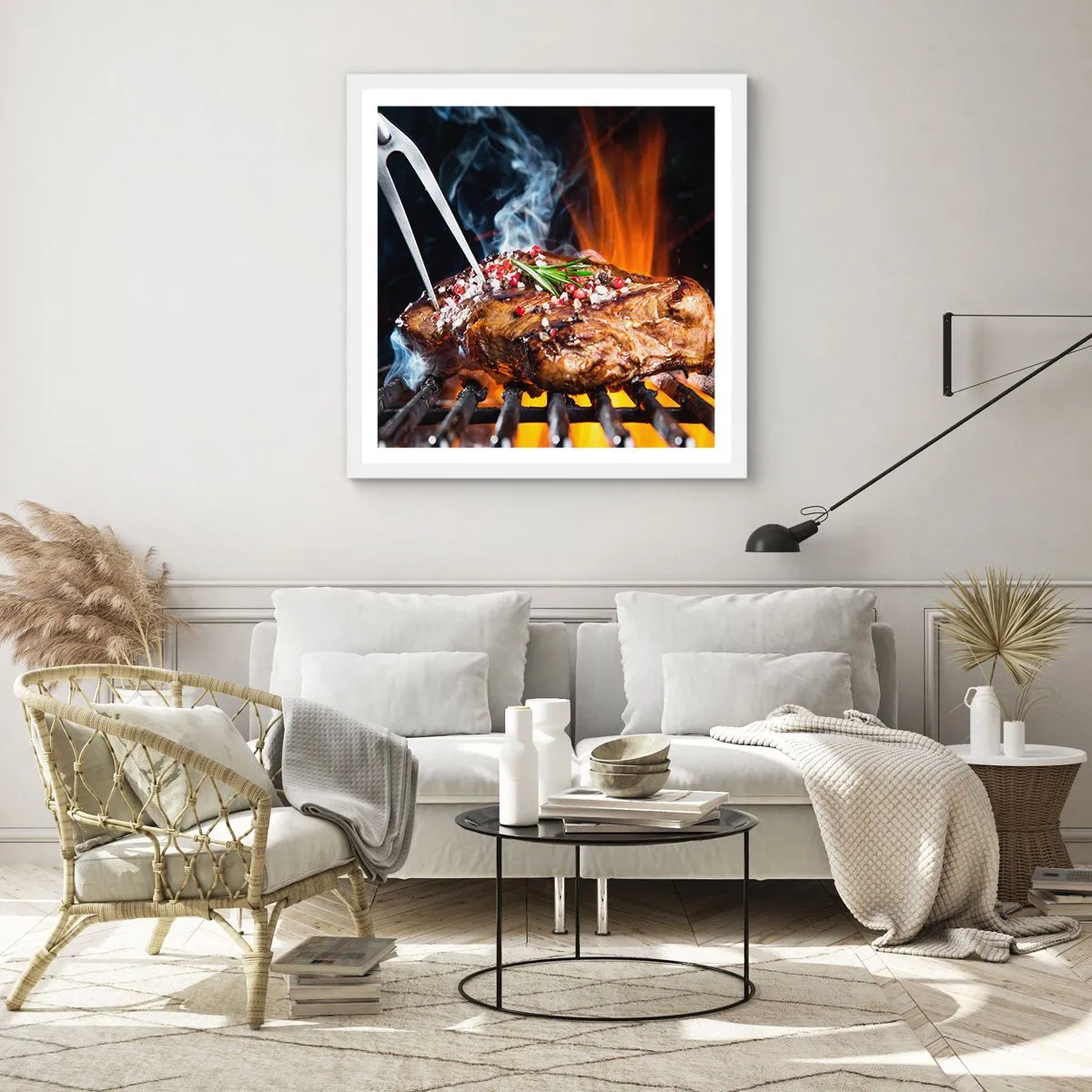 Plagát v bielom ráme - Šťavnaté a voňavé - 30x30 cm