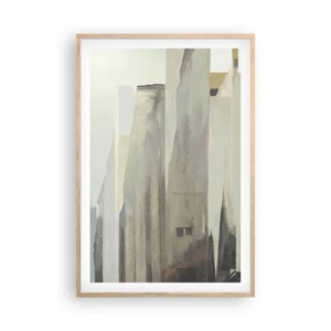 Plagát v ráme zo svetlého duba - Sen o meste - 61x91 cm