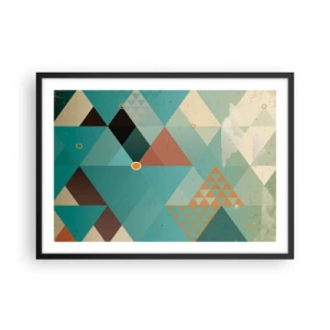 Plagát v čiernom ráme - Jednota mnohosti, mnohosť jednoty - 70x50 cm