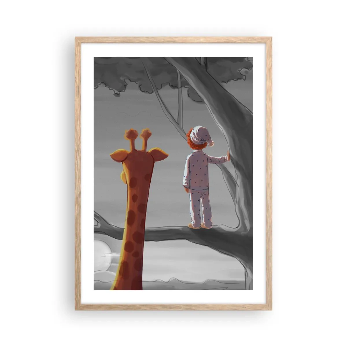 Plagát v ráme zo svetlého duba - To sa naozaj deje - 50x70 cm