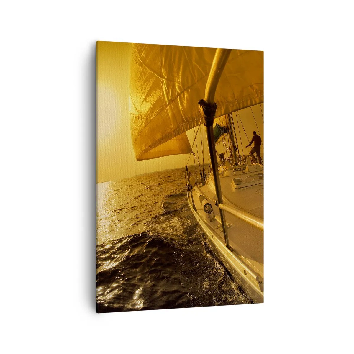 Obraz na plátne - Zlatý večer po viacfarebnom dni - 70x100 cm