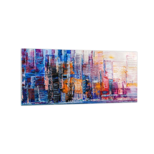 Obraz na skle - Radostná metropola - 120x50 cm