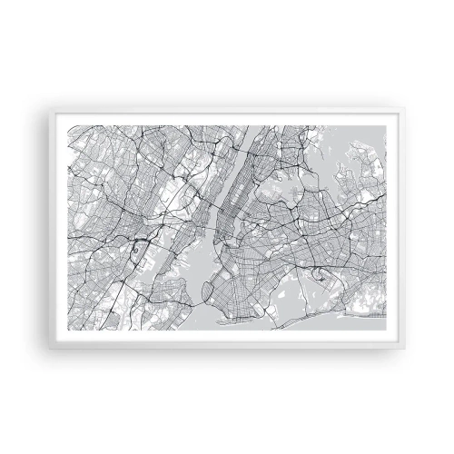 Plagát v bielom ráme - Anatómia metropoly - 91x61 cm