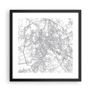 Plagát v čiernom ráme - Rímsky kruh - 40x40 cm