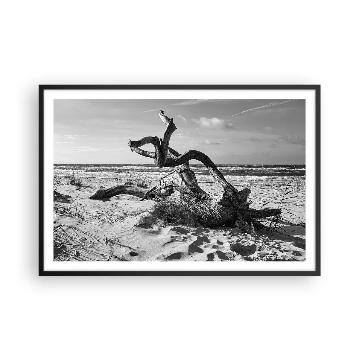 Plagát v čiernom ráme - Morská socha - 91x61 cm