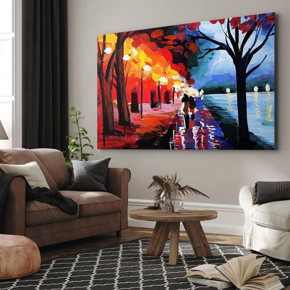 Obraz na plátne - Horúca jeseň v parku - 120x80 cm