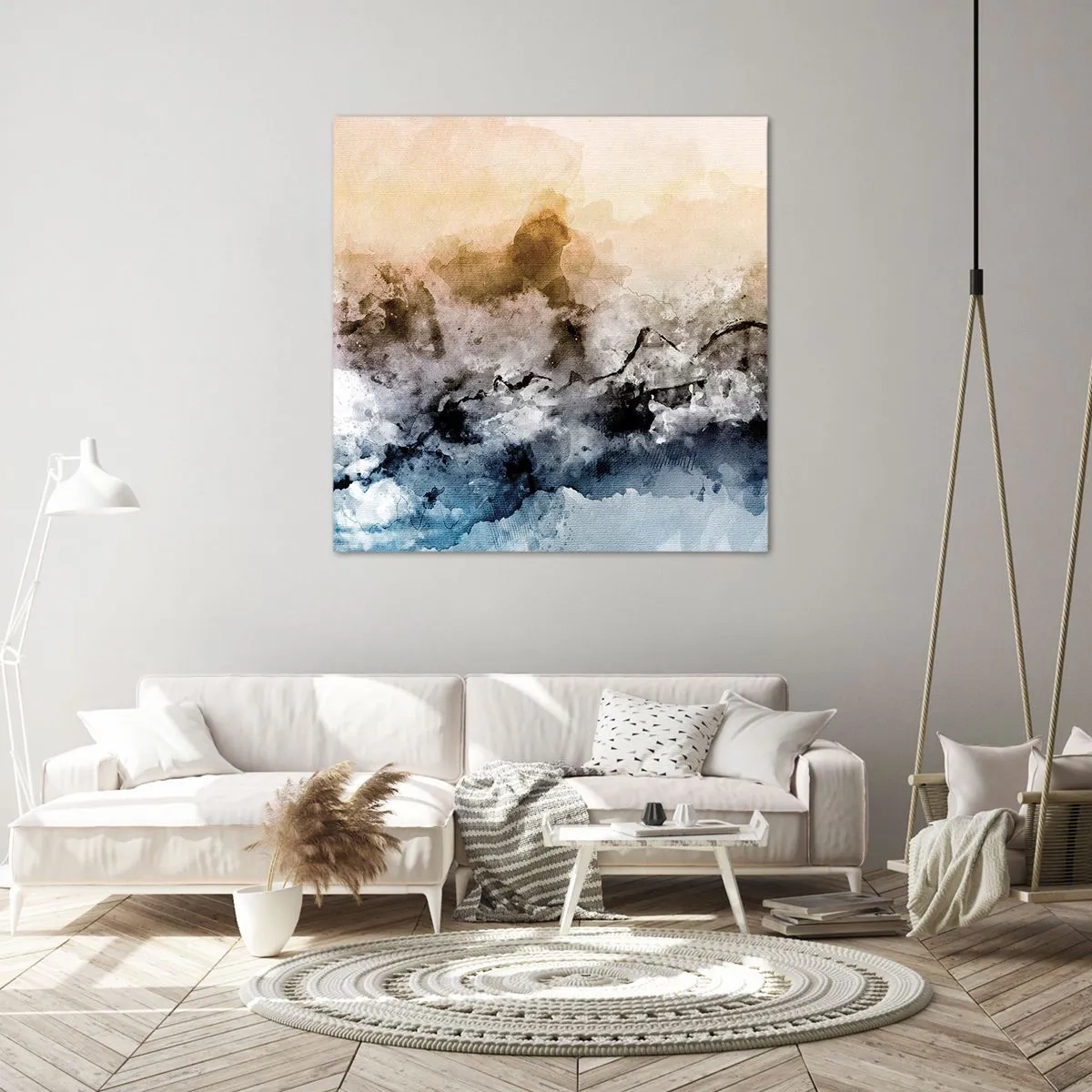 Obraz na plátne - Ponorené do mračná hmly - 50x50 cm