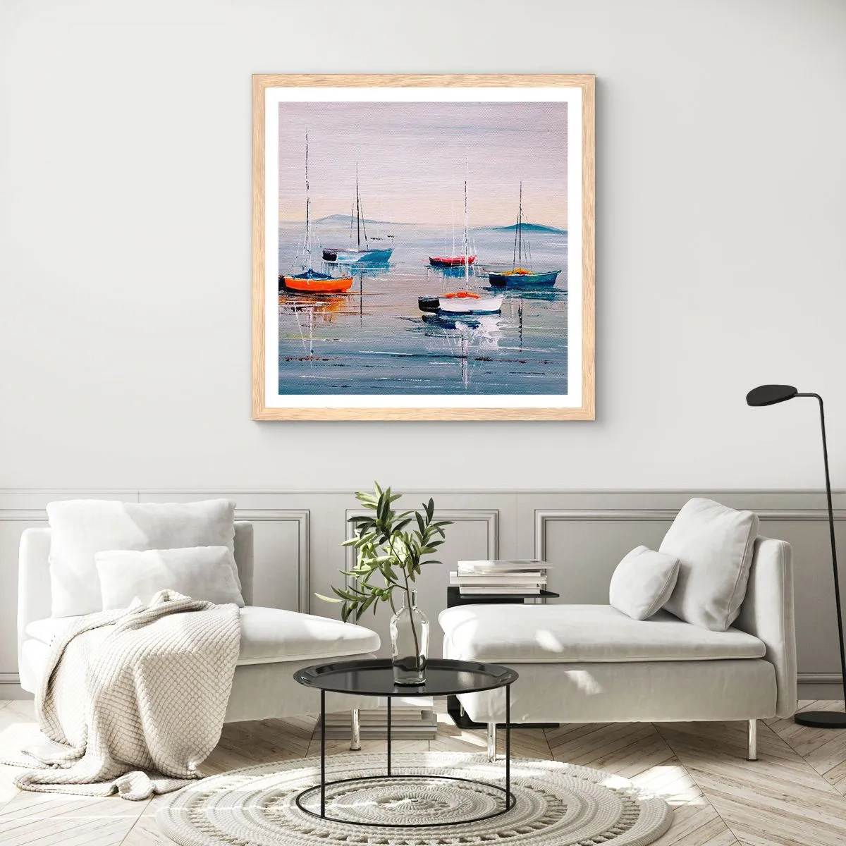 Plagát v ráme zo svetlého duba - Zaslúžený odpočinok - 50x50 cm