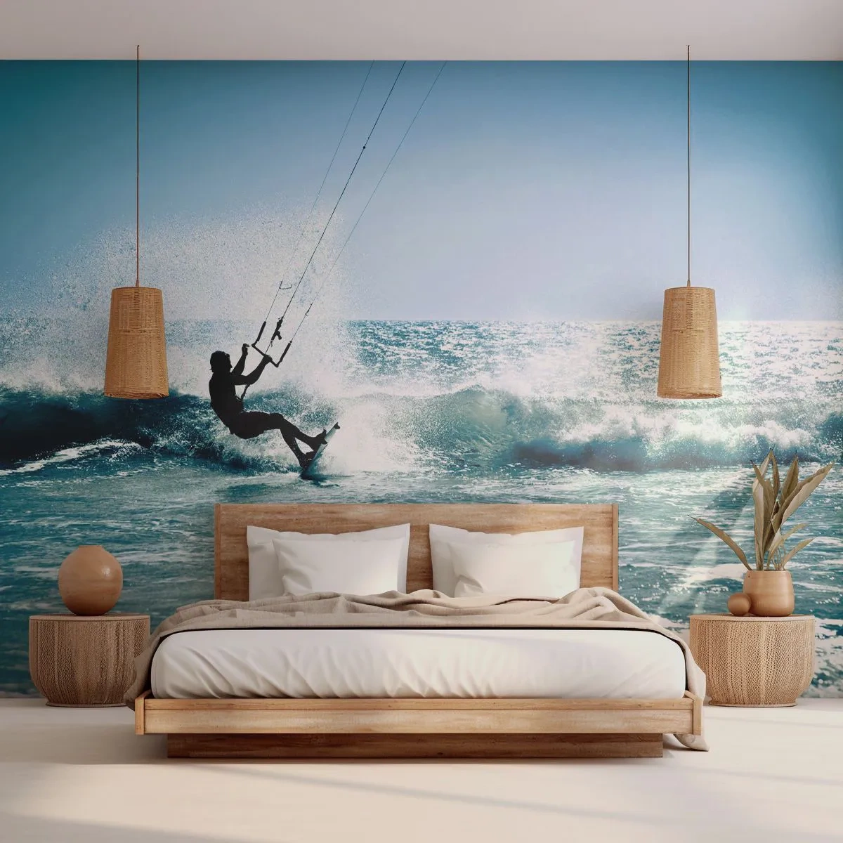Samolepiaca Fototapeta Deluxe Sticker - Nechajte sa uniesť - Šport, Kitesurfing, More - 250x175 cm