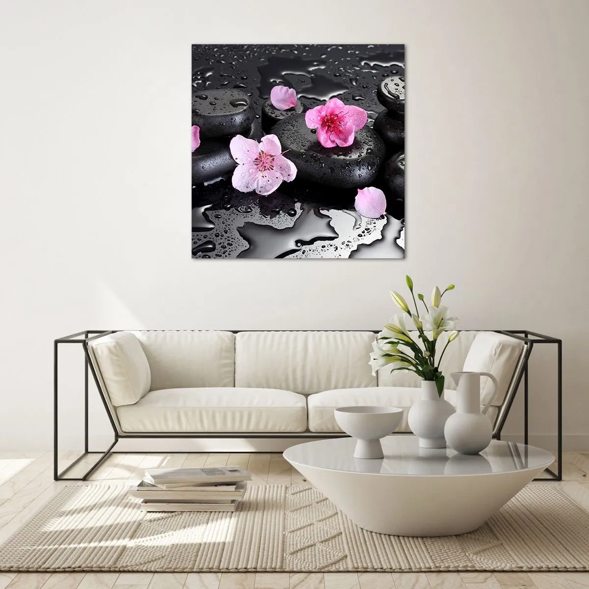 Obraz na skle - A kameň spadol zo srdca - 70x70 cm