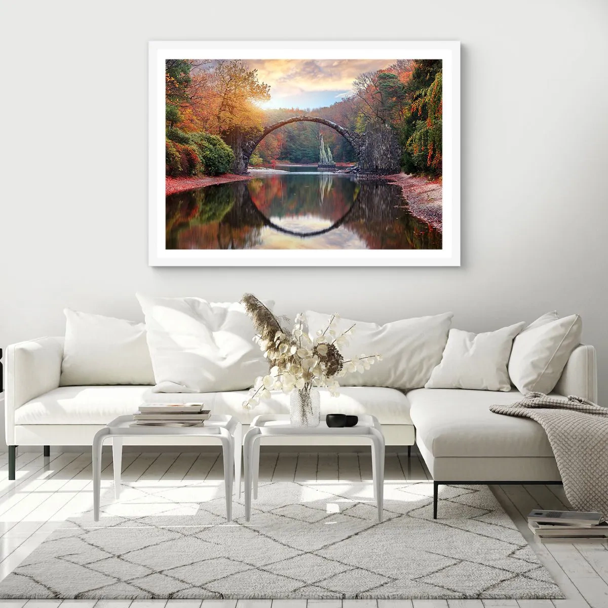 Plagát v bielom ráme - Za zrkadlom - 50x40 cm