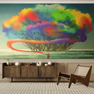 Fototapeta Premium Canvas - Oživiť tento svet - Abstrakcia, Muž, Moderný vzor - 100x70 cm