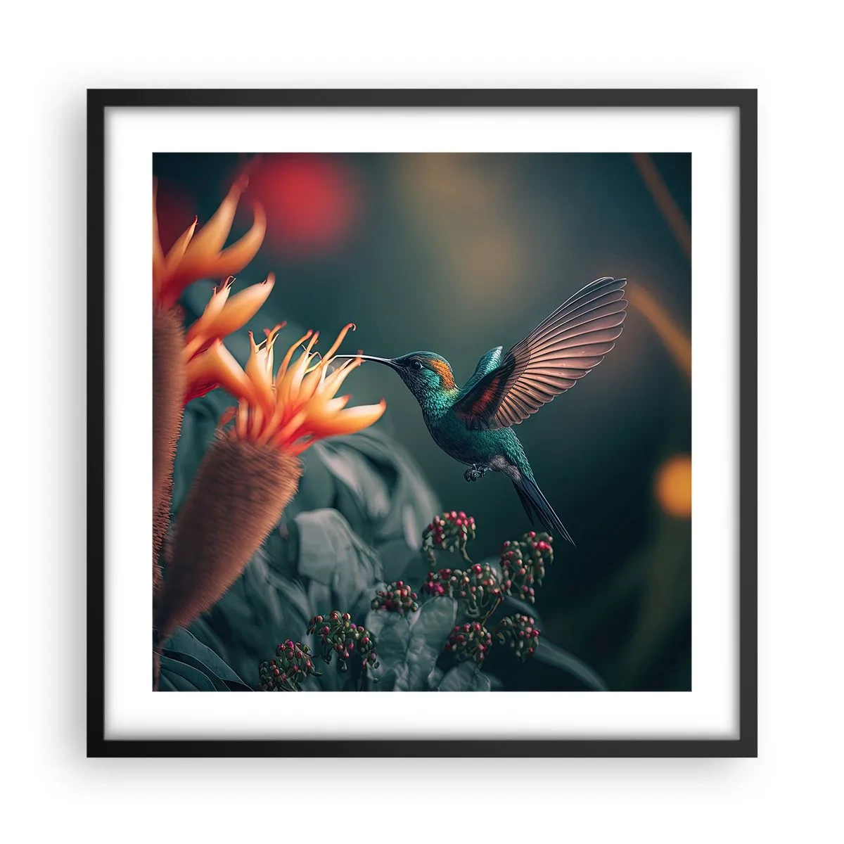 Plagát v čiernom ráme - Skutočne pestrý život - 50x50 cm