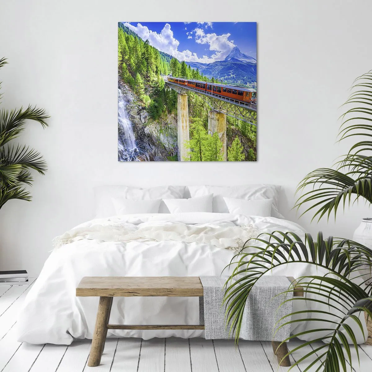 Obraz na plátne - Alpská železnica - 50x50 cm