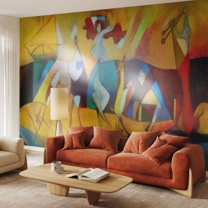 Fototapeta Standard Eco - Slnko - život - radosť - Zvieratá, Afriky, kubizmus - 400x280 cm
