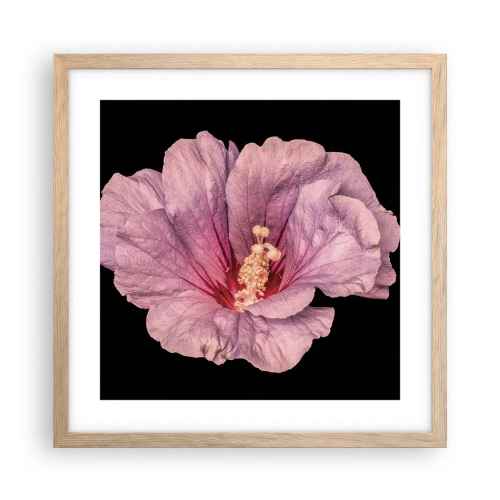 Plagát v ráme zo svetlého duba - Priamo do srdca - 40x40 cm