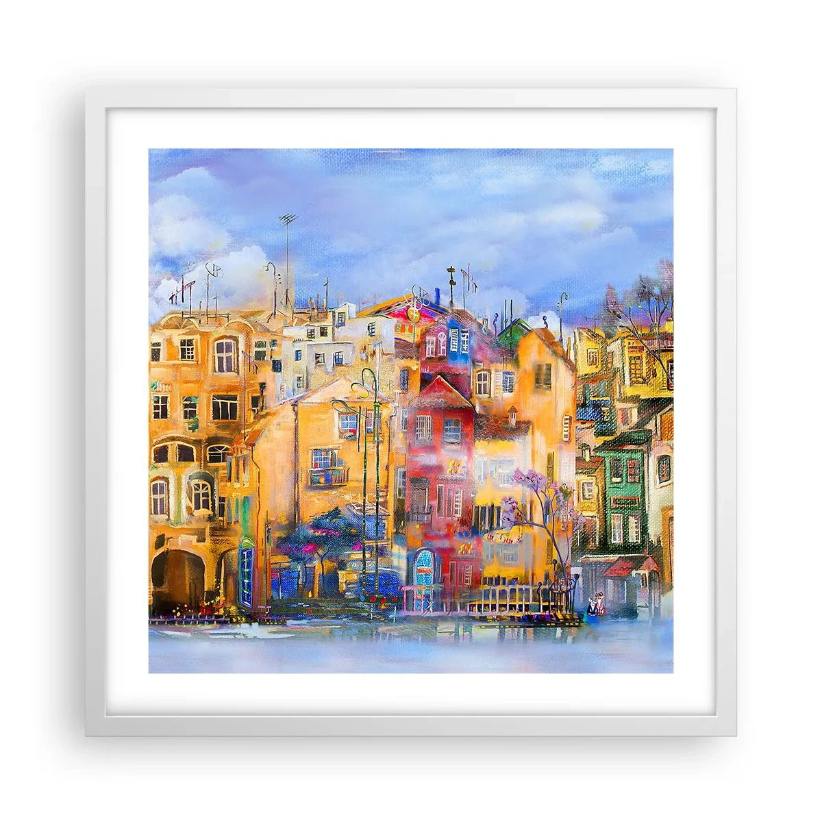 Plagát v bielom ráme - Sme spolu - 50x50 cm