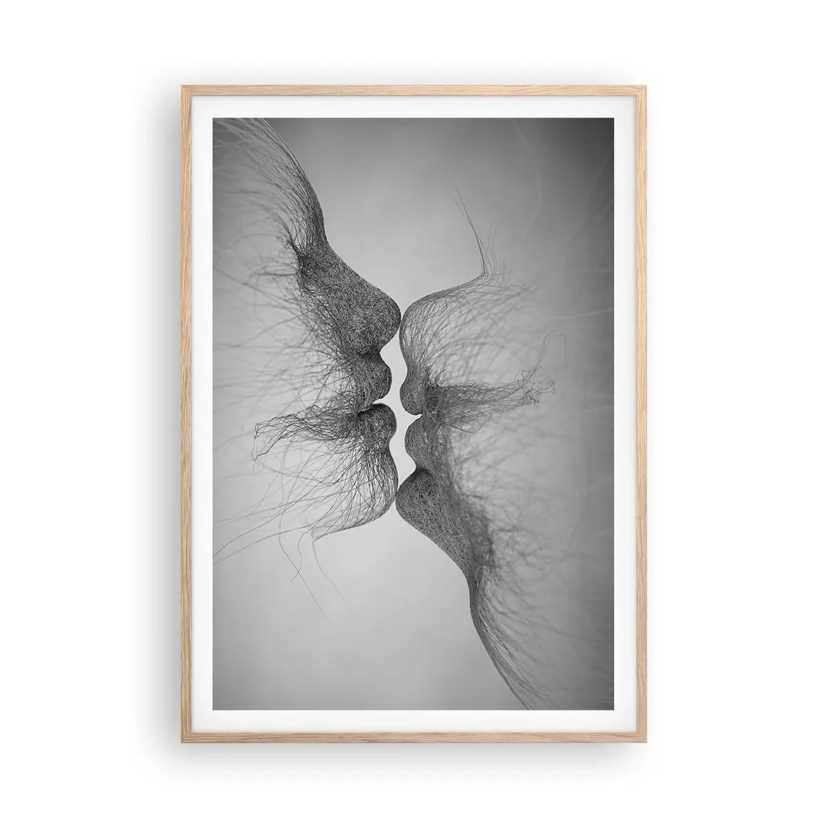 Plagát v ráme zo svetlého duba - Bozk vetra - 70x100 cm