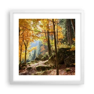 Plagát v bielom ráme - Čas na odpočinok - 40x40 cm