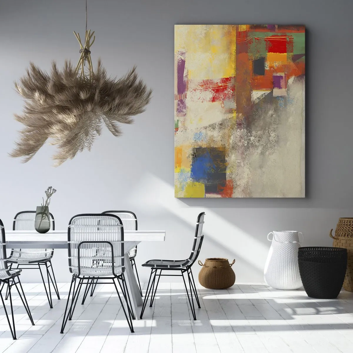 Obraz na plátne - Geometria farieb - 70x100 cm