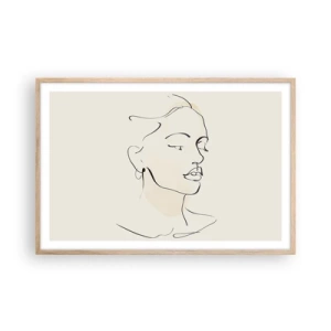 Plagát v ráme zo svetlého duba - Výrazným ťahom - 91x61 cm