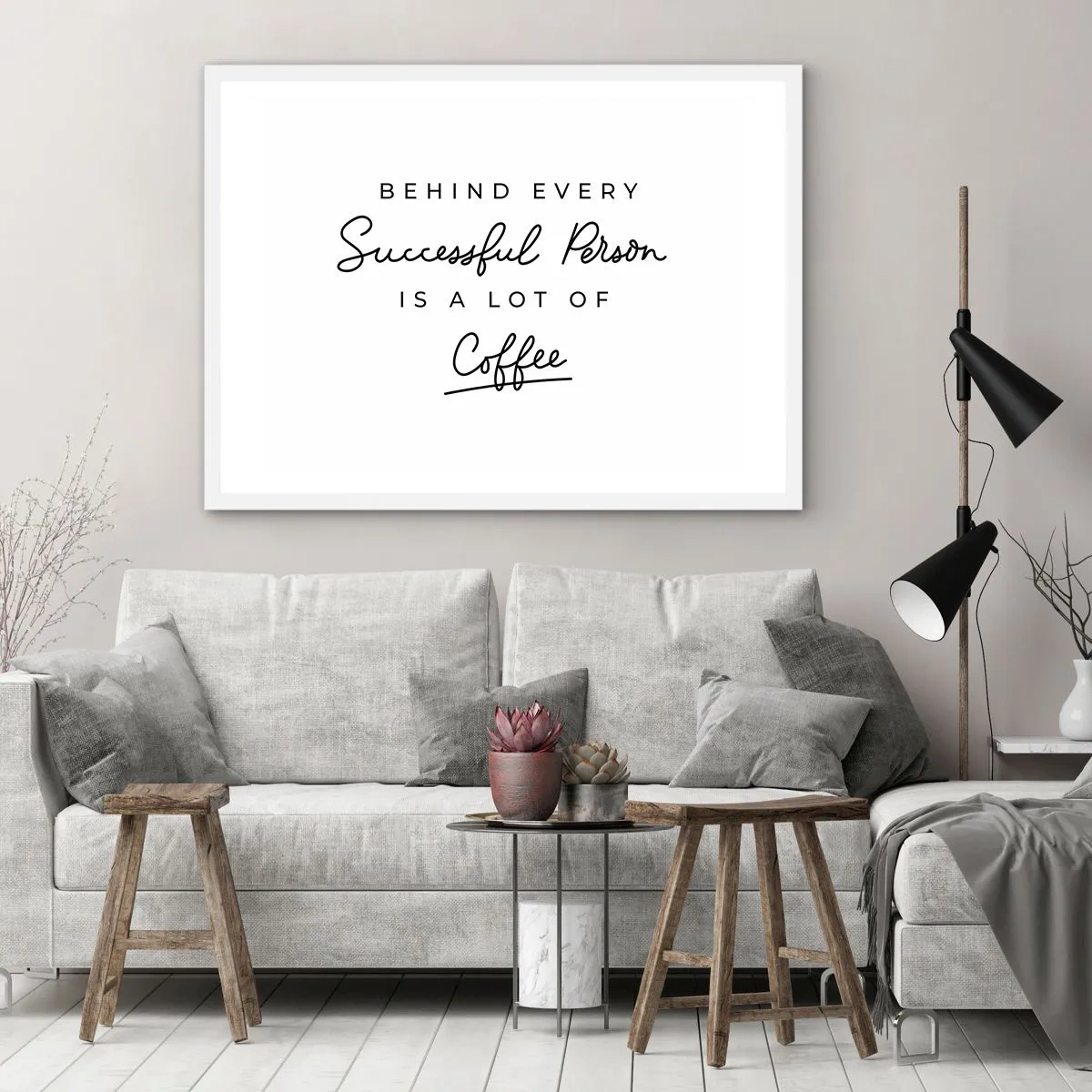 Plagát v bielom ráme - Tajomstvo úspechu - 91x61 cm