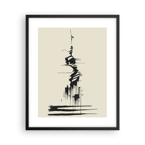 Plagát v čiernom ráme - Rýchla abstrakcia - 40x50 cm