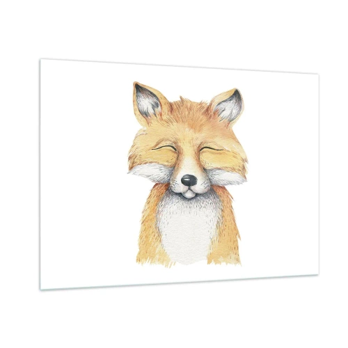 Obraz na skle - Líščia rozladenosť - 100x70 cm