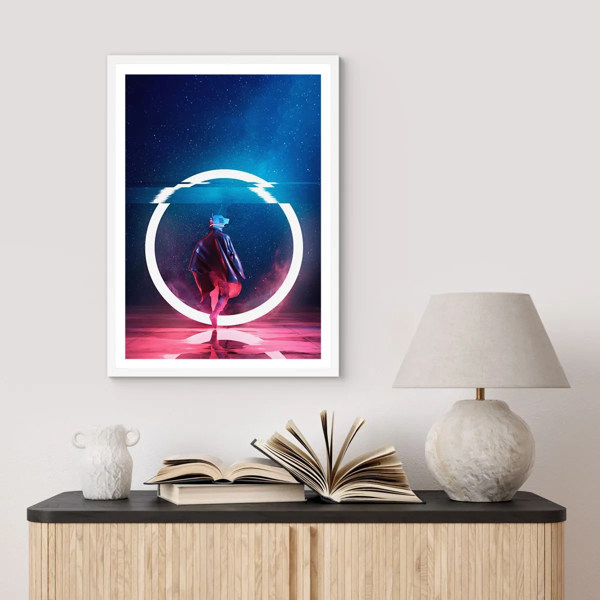 Plagát v bielom ráme - Medzi svetmi - 50x70 cm