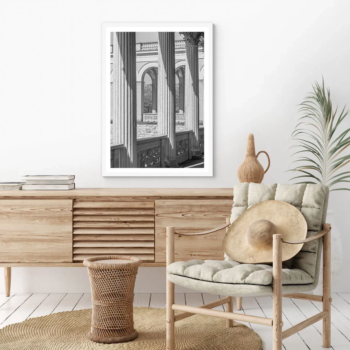 Plagát v bielom ráme - Slnečná arkáda - 70x100 cm