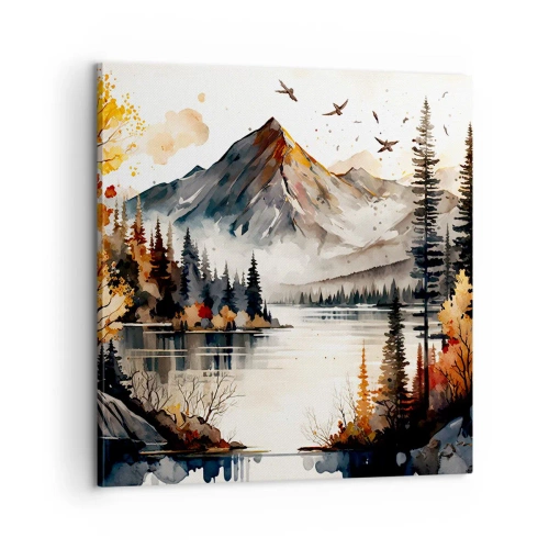 Obraz na plátne - Zlatá jeseň na horách - 60x60 cm