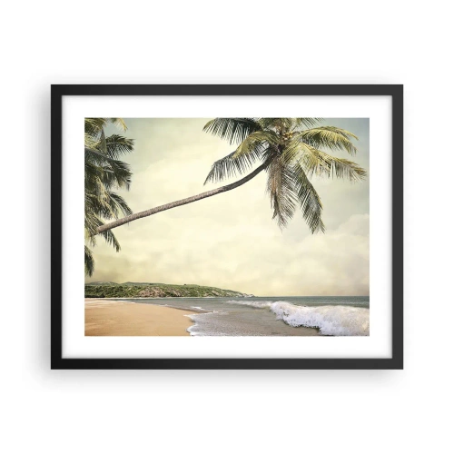Plagát v čiernom ráme - Tropický sen - 50x40 cm