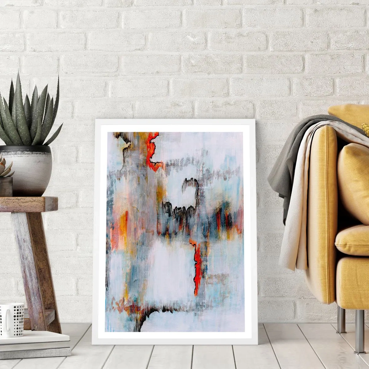 Plagát v bielom ráme - Paličkou po vode - 61x91 cm